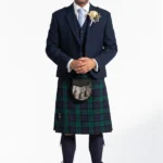 Hand Made Black Watch Tartan Kilt Outfit Front