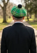 Irish National Tartan Tam o Shanter Hat Back View