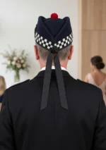 Men's Blue Glengarry Hat Back View