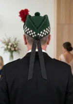 Men's Green Glengarry Hat Back View