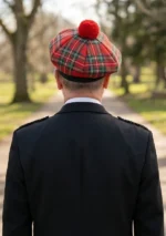 Royal Stewart Tartan Tam o Shanter Hat Back View