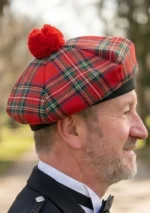 Royal Stewart Tartan Tam o Shanter Hat with Pom