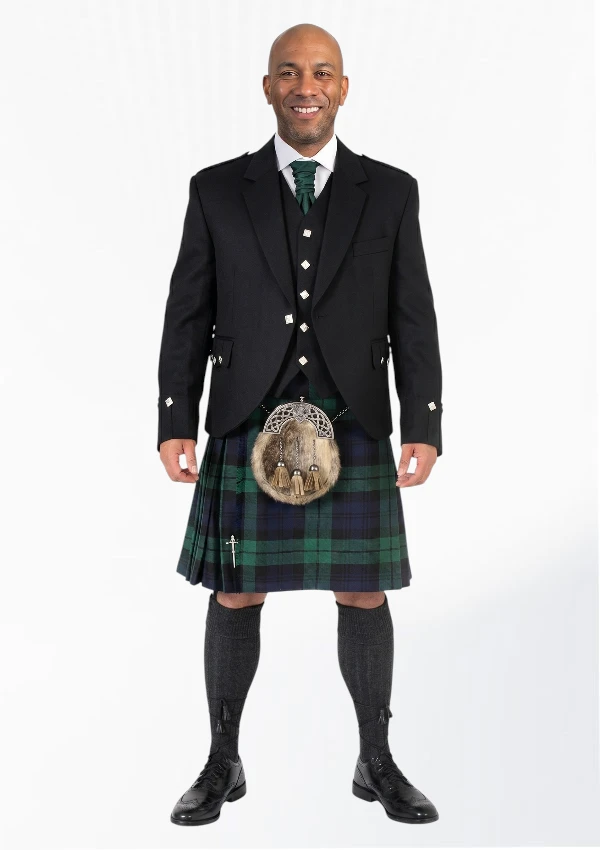 Scottish Black Watch Kilt Outfit Front
