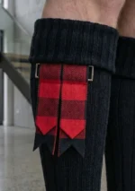 Traditional Wallace Tartan Kilt Flashes Front