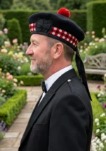 Black Balmoral Hat Side View