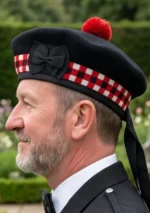Black Balmoral Hat with Pom