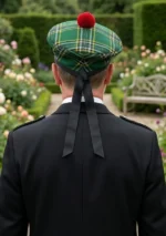 Irish National Tartan Balmoral Hat Back View