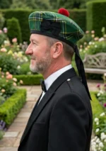 Irish National Tartan Balmoral Hat Side View