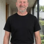 Men's Black T-Shirt Front View