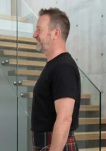 Men's Black T-Shirt Left Side View