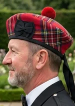 Royal Stewart Tartan Balmoral Hat with Pom