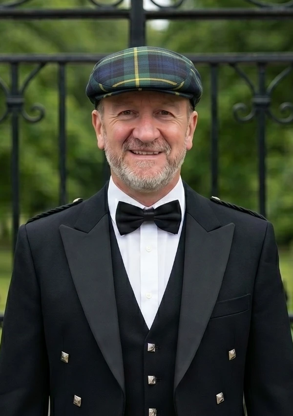 Gordon Tartan Irish Hat Front View