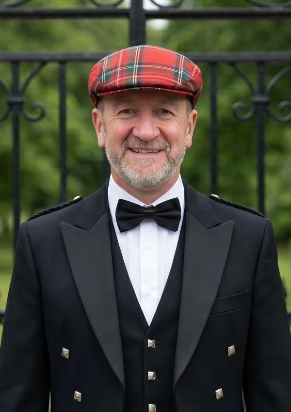 Royal Stewart Tartan Irish Hat Front View