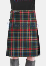 Black Stewart Tartan Kilt front