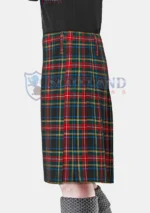 Black Stewart Tartan Kilt left
