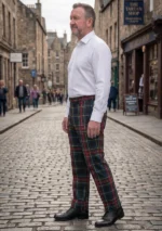 Black Stewart Tartan Trouser Left