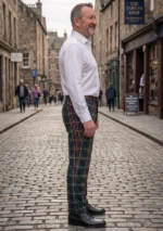 Black Stewart Tartan Trouser Right