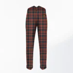 Hand Made Black Stewart Tartan Trouser Back