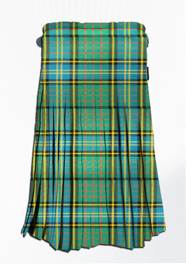 Hand Made Mcmillan Hunting Tartan KIlt Back Hand Made Mcmillan Hunting Tartan Kilt Back