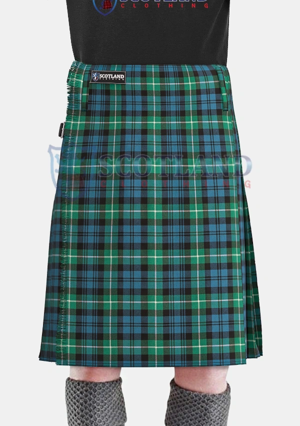 front Lamont tartan Kilt front Lamont tartan Kilt
