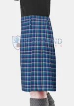 Bannockbane Light Blue Tartan Kilt left