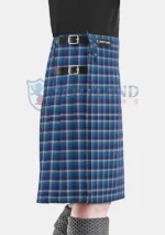 Bannockbane Light Blue Tartan Kilt right