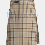 Beige Tartan Kilt front