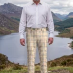 Beige Tartan Trouser