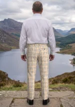Beige Tartan Trouser Back