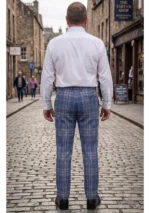 Hand Made Arran Mist Tartan Trouser Back