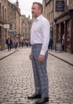 Hand Made Arran Mist Tartan Trouser Left