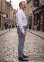 Hand Made Arran Mist Tartan Trouser Right