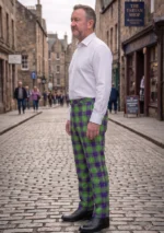 Hand Made Ayrshire Tartan Trouser Left