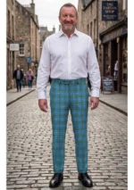 Hand Made Bains of Caithness Tartan Trouser Front Side
