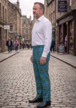 Hand Made Bains of Caithness Tartan Trouser Left