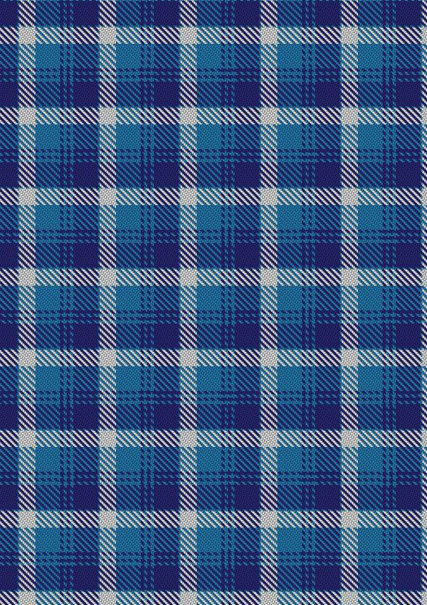 Hand Made Bannockbane Light Blue Tartan Fabric Hand Made Bannockbane Light Blue Tartan Fabric