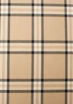 Hand Made Beige Tartan Fabric