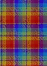Hand Made Rainbow Tartan Fabric