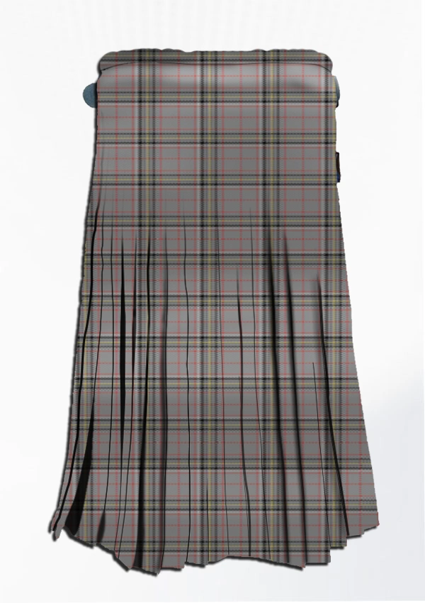 Hand Made Stewart Grey Tartan Kilt Back Hand Made Stewart Grey Tartan Kilt Back