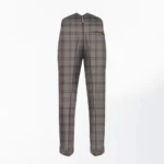 Hand Made Stewart Grey Tartan Trouser Back