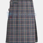 Harris Mist Tartan Kilt front