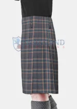 Harris Mist Tartan Kilt left