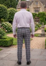 Harris Mist Tartan Trouser Back