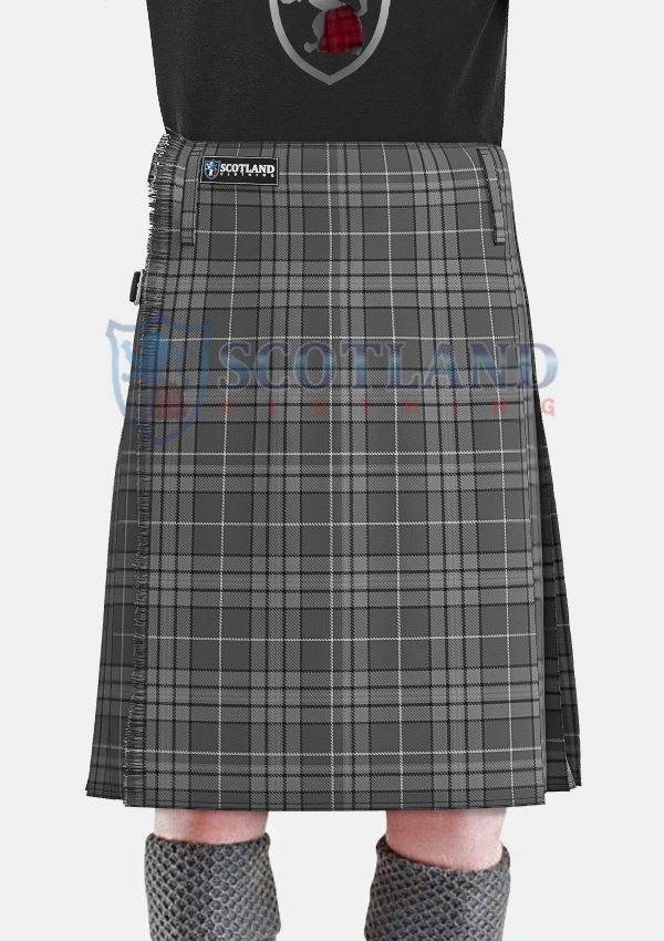 Hebridean Granite Tartan Kilt front Hebridean Granite Tartan Kilt front