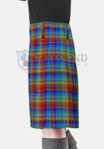 Rainbow Tartan Kilt left