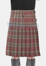 Alisa Pink Tartan Kilt Back