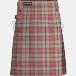 Alisa Pink Tartan Kilt Front