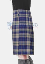 Alisa Royal Blue Tartan Kilt Left