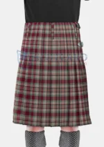 Etive Burgundy Tartan Kilt Back