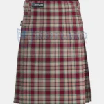 Etive Burgundy Tartan Kilt Front